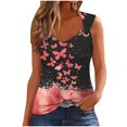 thumbnail image 2 of Puntoco Camisetas ajustadas para mujer Camiseta sin mangas con estampado de mujer Camiseta sin mangas holgada, 2 of 4