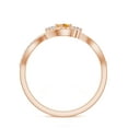 thumbnail image 3 of 0.34 CT Three Stone Engagement Ring for Women 925 Sterling Silver Twisted Citrine Moissanite Rings Rose Gold Plated 3 Stone Promise Anniversary Ring Size 5, 3 of 4