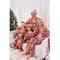 thumbnail image 2 of Ekouaer Christmas Family Matching Pajamas Long Sleeve Button Down Pj Set Festival Party Sleepwear, 2 of 5