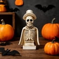 thumbnail image 6 of Tuvgenk Night Lights LED Lamp Resin Skeleton Halloween Decor Gifts Autumn White Bedside Touch Lamp for Halloween, Front Porch, Patio, Yard, 6 of 6