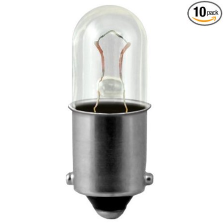Contact Bayonet Base Miniature - - 1850 Mini Indicator Lamp - 5 Volt - 0.09 Amp - T3.25 Bulb - Miniature Bayonet Base - 10 Pack By Eiko