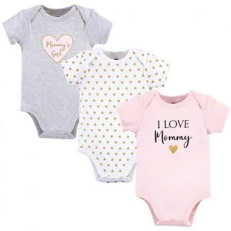 UPC: 0660168529760 | Hudson Baby Infant Girl Cotton Bodysuits 3pk  Girl Mommy  18-24 Months