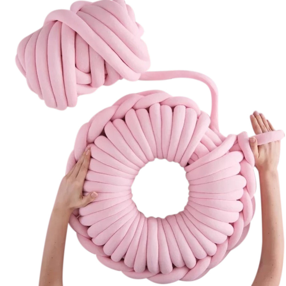 Super Chunky Yarn Arm Knitting Blanket Bulky Yarn Hand Knitting DIY