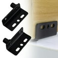 thumbnail image 1 of 2Pcs Pivot Hinges Black Heavy Duty Concealed Shaft Door Hinges With Bushing, 1 of 9