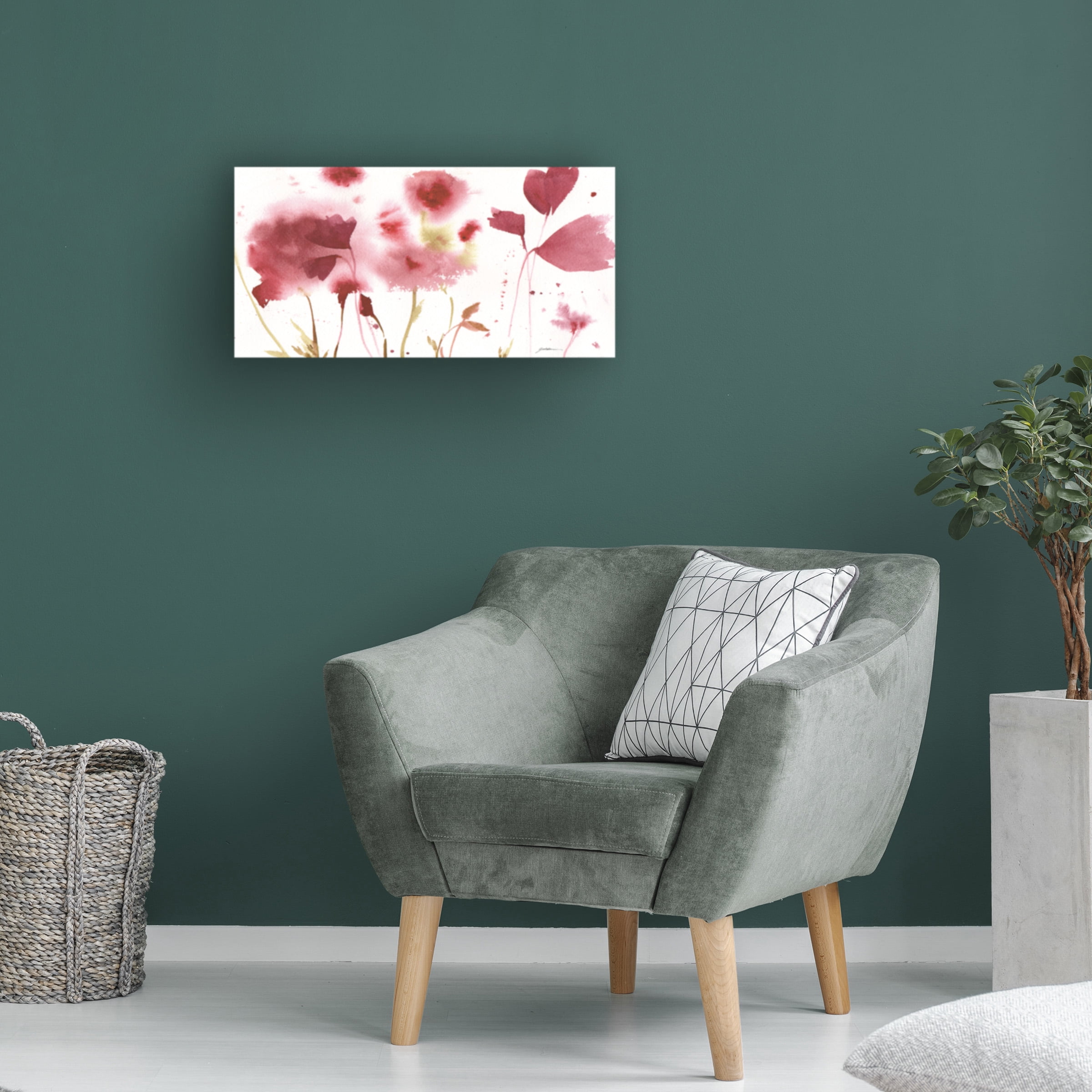 Sheila Golden 'Maroon Shadows' Canvas Art