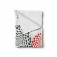 thumbnail image 2 of Abstract Soft Flannel Fleece Throw Blanket, Modern and Cool Design Surreal Dots Like and Circled Design Artwork, Cozy Plush for Indoor and Outdoor Use, 70" x 90", Red Grey and Maroon, by Ambesonne, 2 of 6