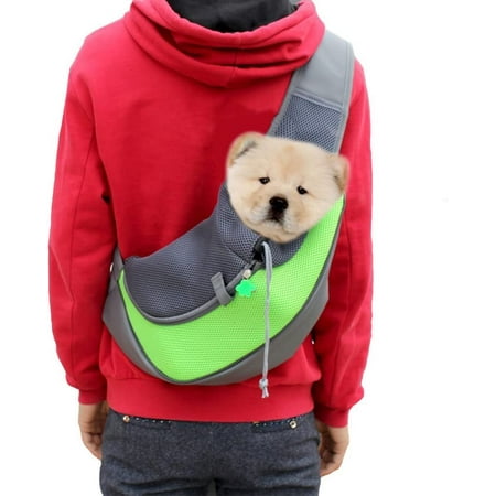 Hgudesign Pet Dog Sling Carrier- Soft Mesh Hands Free Sling Bag Head Out for Puppy Rabbit Guinea Pig- Single Shoulder Carrier Pet Travel Carrier Pouch- for Pets up to 6-12lbs
