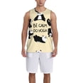 thumbnail image 4 of Gaeub Panda Doing Yoga Men's Mesh Basketball Jersey, Quick-Drying Sleeveless Top S-4XL, Loose Muscle Tank Top -Large, 4 of 9