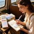 thumbnail image 2 of 0.5mm Cute Aesthetic Retractable Gel Pens Set, Aurora Gradient 6 Pack Black Ink Pen For Bullet Journaling, Fine Point Quick Dry Pens For Note Taking (Multicolor, 14.5*1), 2 of 6