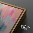 thumbnail image 4 of IDEA4WALL Framed Canvas Print Neon Pink & Blue Watercolor Collage Abstract Shape Wall Art Modern Artwork Decor Bohemian Colorful Chic for Living Room, Bedroom - Natural 24"x36", 4 of 5