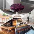thumbnail image 5 of HUIACONG Pink Bat & Spider Web Polyester Stool Covers Chair Slipcovers with Elastic Fabric, Dust Proof Soft Round Stool Seat Covers for Hotel, 5 of 6