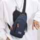 thumbnail image 4 of Bandolera de hombre Bolsa multifuncional multifuncional estanca para el pecho Mochila de hombro ligera para deportes al aire libre Bolsa mensajera 12,2"x6,7"x2,4" Negro azul gris duradero, 4 of 6