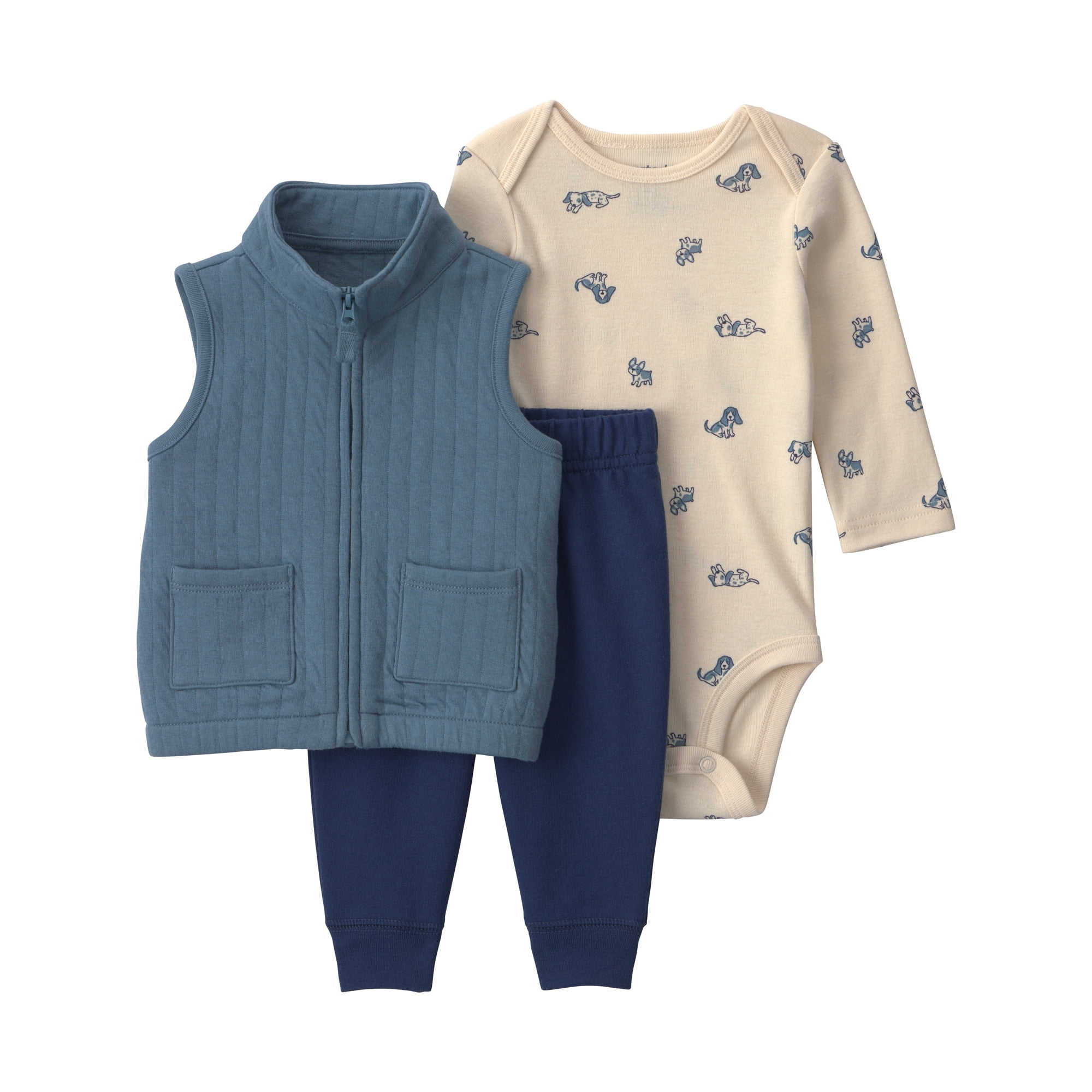 Carter's Child of Mine Baby Boy Vest Outfit Set, 3-Piece, Sizes 0/3-24 Months