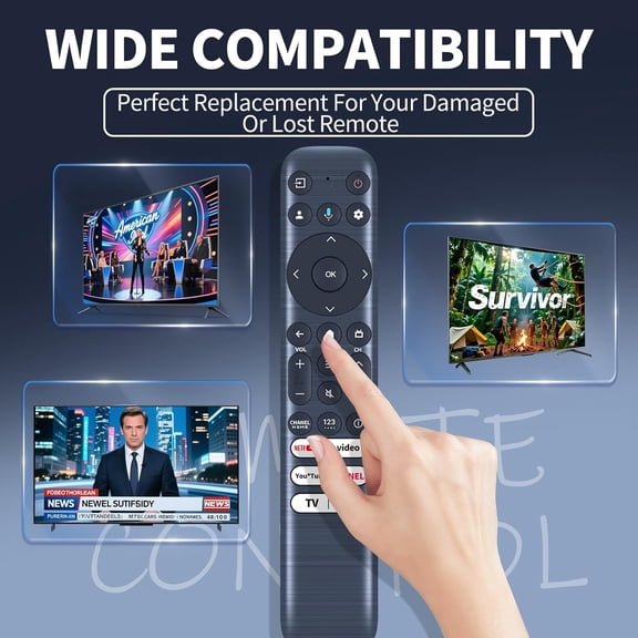 SLKOHDZ-RC923 FMB2 for TCL Google TV Voice Remote Control | 65QM851G | 75QM851G Q Class 4K UHD HDR QD-Mini LED Smart TV with Google TV 21001-000121