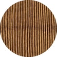 thumbnail image 1 of Ahgly Company Indoor Round Abstract Brown Modern Area Rugs, 4' Round, 1 of 4