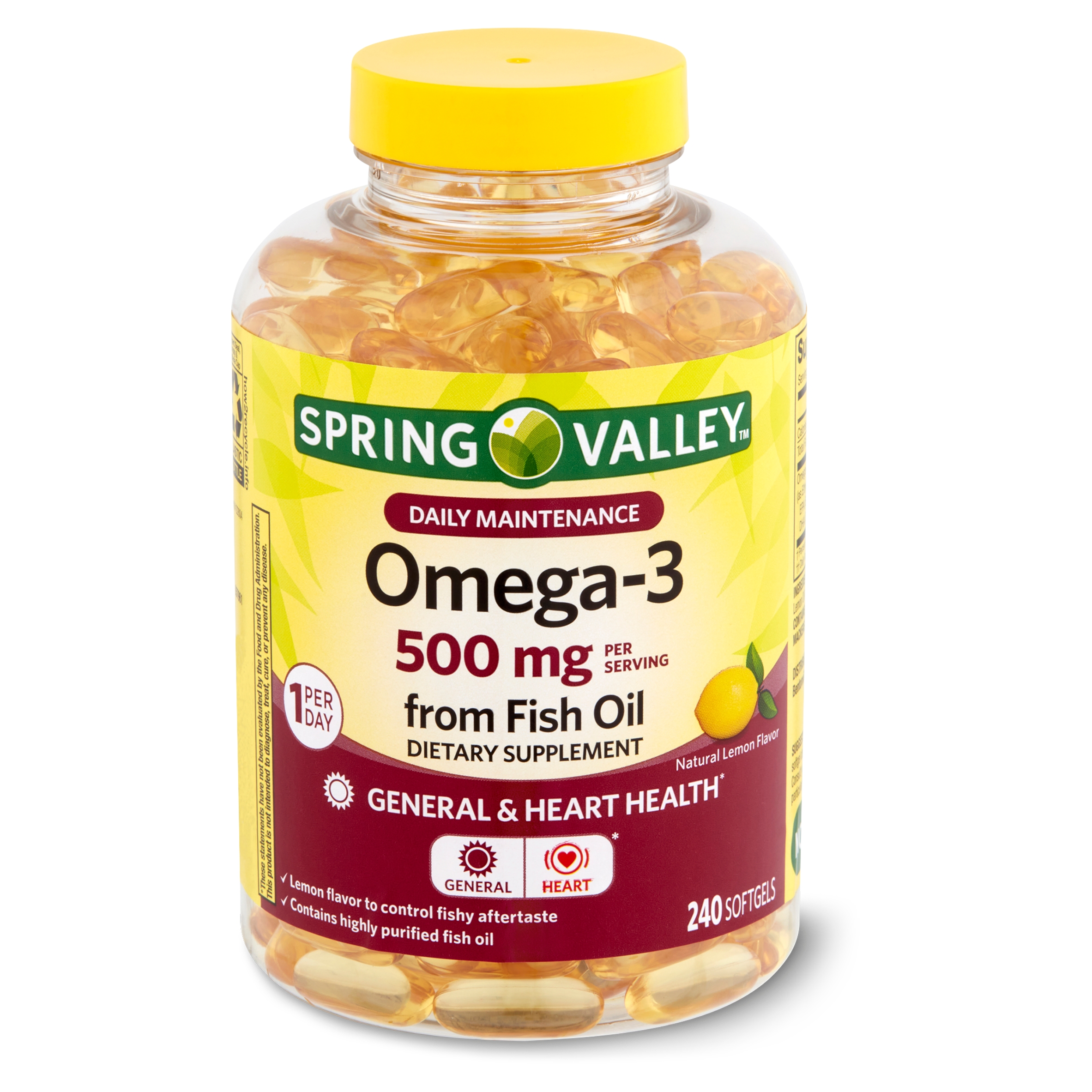 Spring Valley Daily Maintenance Omega 3 From Fish Oil Dietary 