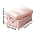 thumbnail image 3 of Clothing Compression Bag for Luggage Storage | Waterproof Travel Organizer | Space Saving Vacuum Packing Cubes | Suitcase Clothes Organizer System​​(Pink,14"×10"×7.8"), 3 of 6