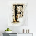 thumbnail image 1 of Letter F Tapestry, Burning F Syllable Spokens of Language in Latin Character, Fabric Wall Hanging Decor for Bedroom Living Room Dorm, 5 Sizes, Tan Black Orange, by Ambesonne, 1 of 1