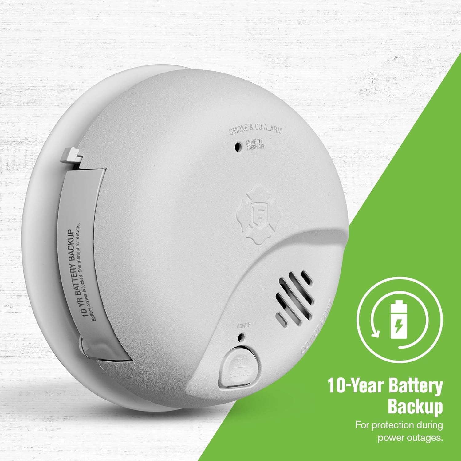 First Alert BRK, SMICO105-AC, Interconnect Hardwire Combination Smoke & Carbon Monoxide Alarm with 10-Year Battery Backup, 3-Pack