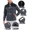 thumbnail image 7 of Pioneer Camp Fleece Jacket Men Full Zip Polar Lightweight Windproof Casual Soft Warm Outwear Outdoor Coat with Chest Pocket, 7 of 7