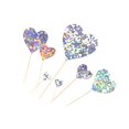 thumbnail image 1 of stanreset 7pcs/set Cake Topper Heart Shape Wedding Birthday Cake ple Design Paper Top Flag Decoration, Silver Type3 NO3, 1 of 6