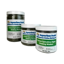 Aquatic Foods Inc. 3.5mm - 1/8" Micro Sinking Spirulina, Veggie and Algae Wafers for Bottom Tropical Fish, Shrimp, Snails, Crabs, Plecos, Catfish, All Tropical Fish…6oz Sm Round Jar