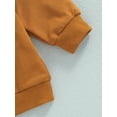 thumbnail image 6 of Gureui Newborn Infant Toddler Baby Girl Boy Pullover Sweatshirt Casual Letter Printed Round Neck Baby Long Sleeve Tops Streetwear, 6 of 8