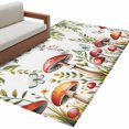 thumbnail image 6 of Mushrooms Area Rug 3x5 Washable Rug Non Slip Spring Flowers Leaves Butterflies Botanical Large Area Rug Indoor Floor Carpet for Entryway Bedroom Kitchen Living Room Home Office Dining Room Nursery, 6 of 8