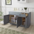 thumbnail image 4 of 51 in. W x 21 in. D x 32.5 in. H Bath Vanity Cabinet without Top in Silver, 4 of 5