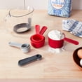 thumbnail image 2 of Tovolo Magnetic Nested System Cups & Spoons for Wet and Dry Ingredients, Cup Baking Set, Measuring Spoons & Cups for Cooking, Dishwasher-Safe & BPA-Free, Assorted Red/Gray, 2 of 5
