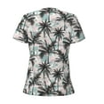 thumbnail image 4 of Naloa Hawaii Palms Print T-Shirts Short Sleeve V Neck Tees for Women Fashion Tops Trendy Lightweight Soft Casual Summer Outfits Clothes, 4 of 5