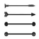 thumbnail image 2 of 4x Joyería Quirúrgica de de Cuerpo de Pendiente Industrial de Barra de material acero Inoxidable Pendiente Mujeres Hombres Negro Fernando Aretes de acero inoxidable, 2 of 6