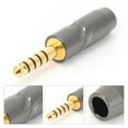 thumbnail image 3 of 5 Pole Plugs, Metal Portable Lightweight Anti Interference Durable 4.4mm Balanced Plug  For Mixer For Amplifiers For Audio Equipment Black, 3 of 8