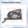 thumbnail image 6 of Kdxio Vintage Floral Pattern Turban Hat for Women Men Comfortable Adjustable Cleaning Working Cap with Sweatband, 6 of 8