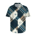 thumbnail image 4 of Handshe Mens Button Up Shirts Short Sleeve Plaid Printed Lapel Dress Shirt Vintage Classic Bowling T-Shirts, 4 of 6