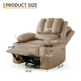 thumbnail image 4 of CazToi Faux Leather Electric Recliner Chair with Massage and Heat for Living Room, Bedroom, Nursery, 4 of 7