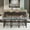 Dark Gray, variant on Xukmct Wood Tabletop Bar Table with Power Outlet, Bar Table Set with 3 Pack Padded Stools, Bar Table Stools for Living Room, Dining Room, Dark Gray