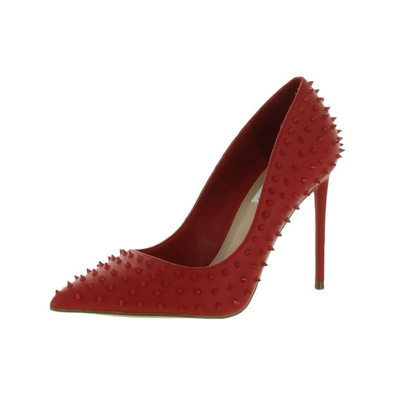 Steve Madden Womens Vala Studded Pointed Toe Dress Heels Red 7.5 Medium (B,M)
