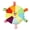 A, variant on YIFAEUX Flying Disc Soft Dog Toy Rainbow Plush Flying Saucer Pet Toss Toy with Bell Interactive Outdoor Training Puppy Chew Toy for Small Medium Large Dogs