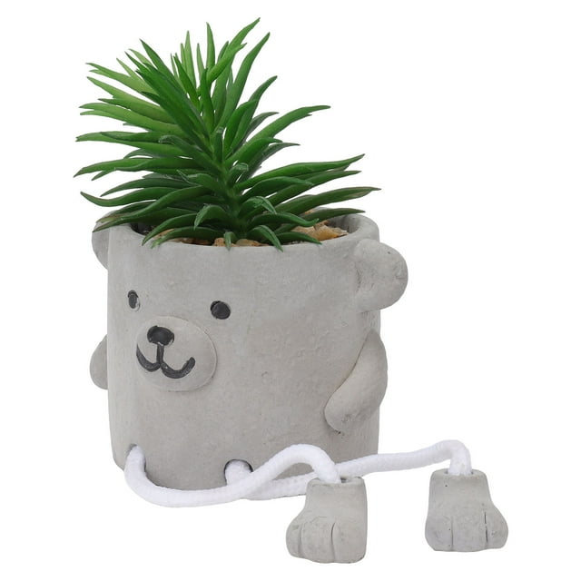Artificial Potted Plants, Fake Succulent Plant Color Lasting Hanging Leg Vivid Details For Office