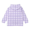 thumbnail image 6 of SERTG Boys and Girls Checkered Hooded Jacket Zip Front Long Sleeve Sporty Casual Outerwear Top for Children 4-12 Years(Purple,5 Years), 6 of 8
