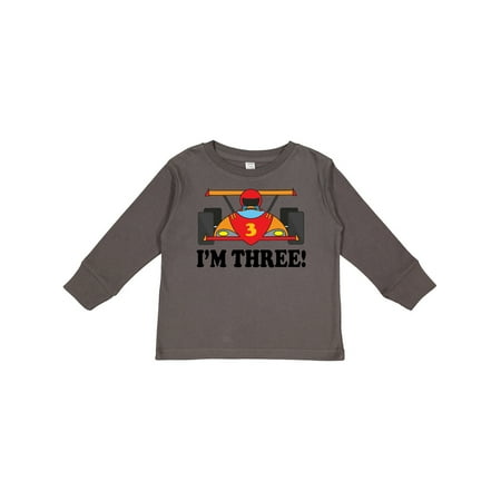 

Inktastic Race Car 3rd Birthday Gift Toddler Boy Girl Long Sleeve T-Shirt