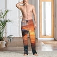 thumbnail image 2 of Naloa Sunset Dancing Dolphin B Pajama Pants Men, PJ Bottoms, Sleep & Lounge Pants-Small, 2 of 6