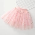 thumbnail image 2 of KAUOD Girls Mesh Tulle Tutu Skirts Cute Flower Tiered Pleated Skirt Kids Toddler Ballet Dance Party Short Dress, 2 of 9
