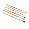 thumbnail image 1 of Juego de 6 Brochas de Nailon para maquillaje, brochas de artista para acuarela, niños, principiantes con Puntas Redondas y Fuerte Agarre de Polvo, Fácil de Limpiar, para ideal, 1 of 7