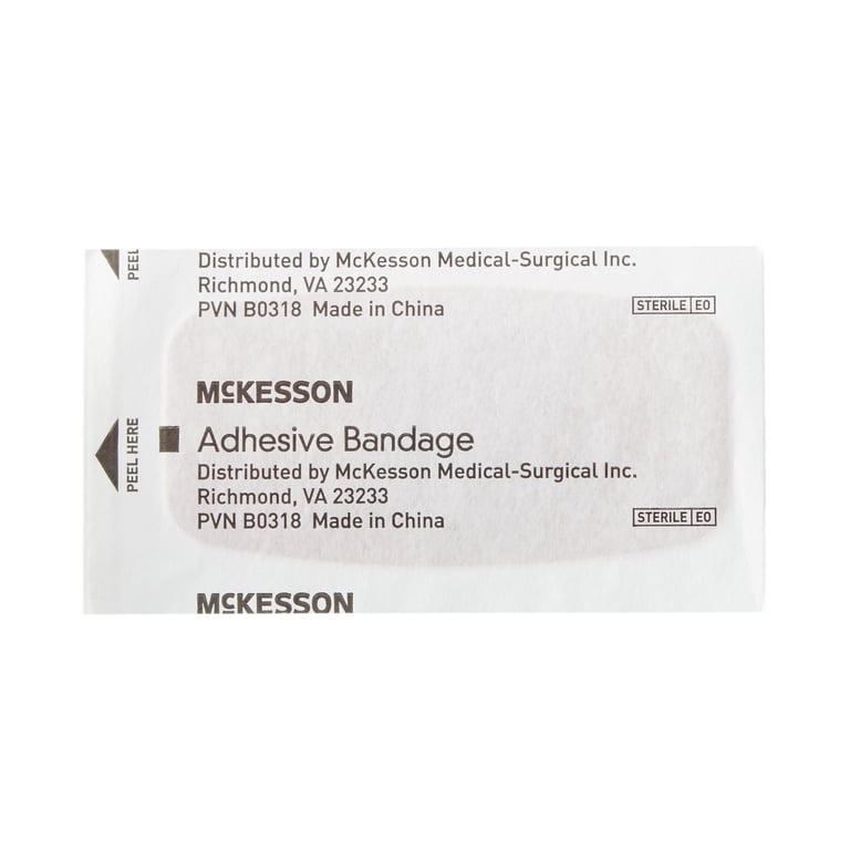 Breathable Fabric Bandage Pack McKesson Adhesive Bandages - Sterile ...