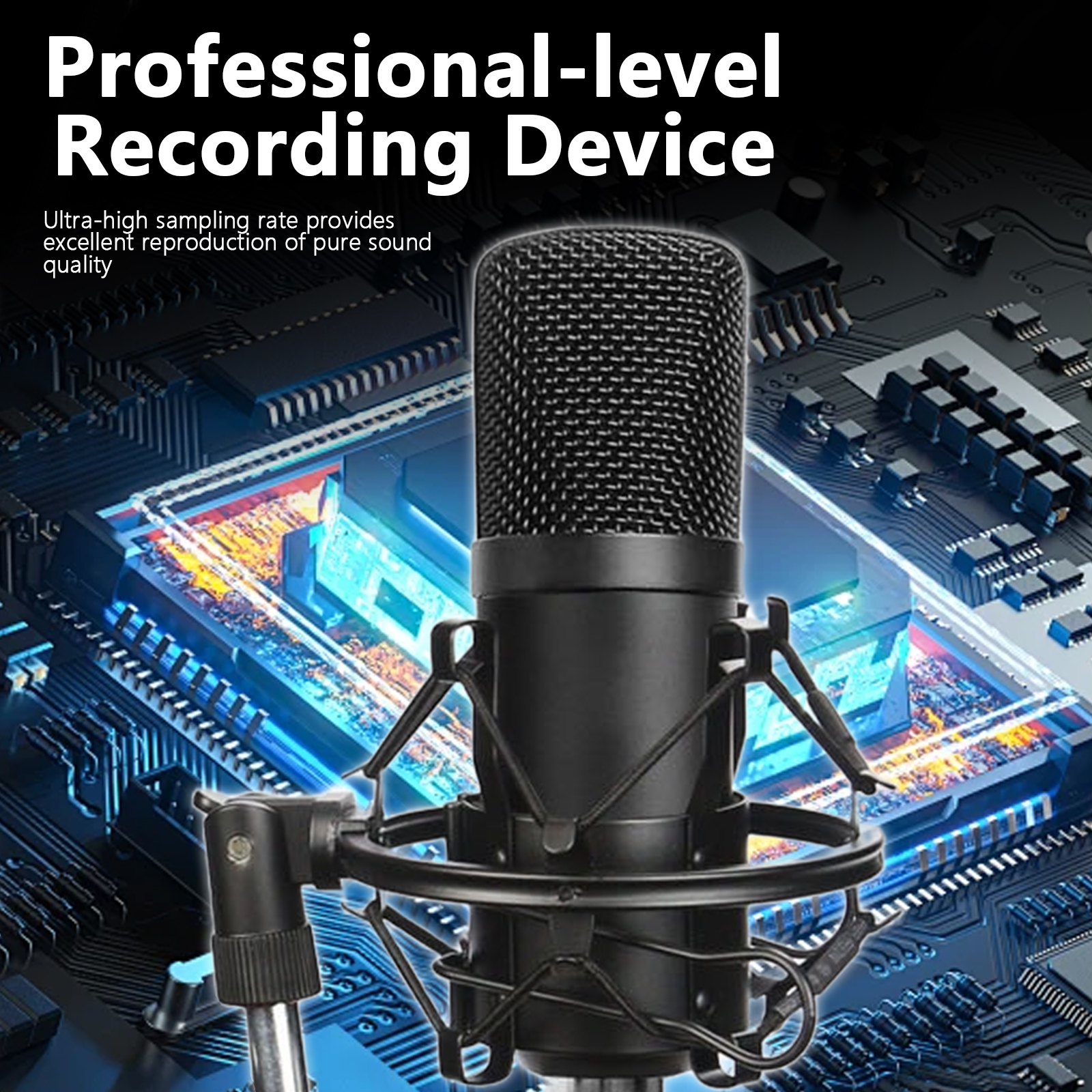 Arcticwind Professional Cardioid Condenser Microphone Kit for PC/Phone/Live Streaming/Karaoke Recording, Boom Arm Stand Included, Studio-Quality USB Mic for Podcasting, Singing, Gaming