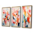 thumbnail image 3 of Designart "Atomic Abstraction Pink Beige Mid Century Art III" Abstract Framed Wall Art Set Of 3 - Pink Midcentury Frame Gallery Set For Office Decor, 3 of 7