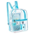 thumbnail image 2 of Genreen Stadium Approved Clear Mini Backpack 11.5H x 5W x 9.5L Cold-Resistant Transparent PVC Backpack with Work, Security Travel & Stadium (Sky Blue), 2 of 7