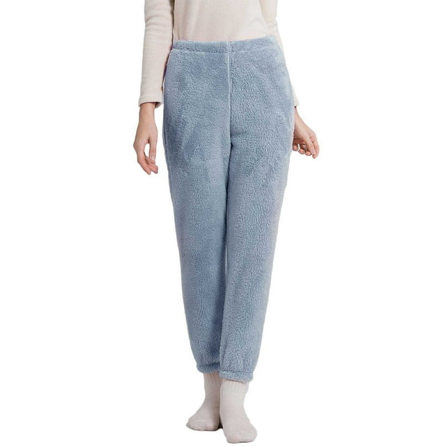 FAIWAD Pajama Pants for Women's Elastic High Waisted Soft Fleece Straight Plus Size Comfy Pants